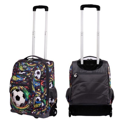 Mochila Elf Infantil - Con Carro Base Reforzada Pelotas Verde.