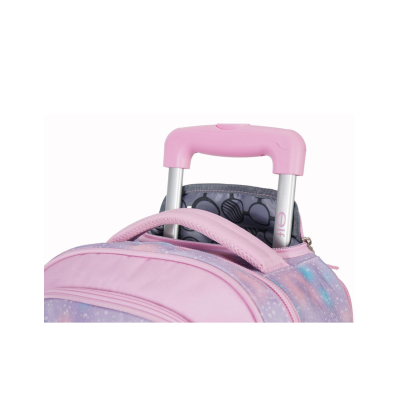 Mochila Elf Con Carro Escolar Infantil Corazones Rosa