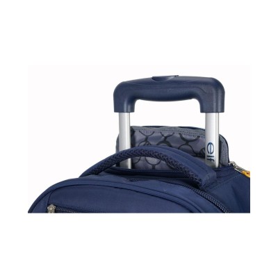 Mochila Elf Con Carro Escolar Infantil Fútbol Azul