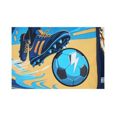 Mochila Elf Con Carro Escolar Infantil Fútbol Azul