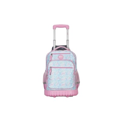 Mochila Elf Con Carro Escolar Infantil Rosa