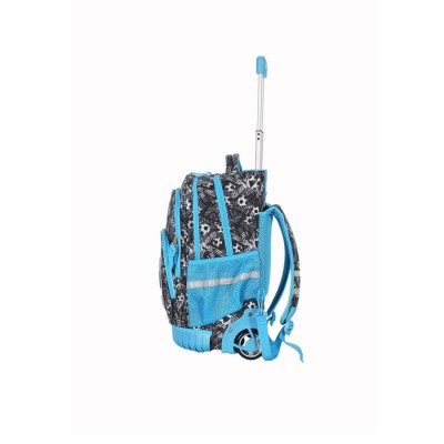 Mochila Elf Con Carro Escolar Infantil Fútbol Negro Mochila Elf Con Carro Escolar Infantil Fútbol Negro