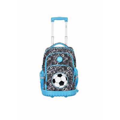 Mochila Elf Con Carro Escolar Infantil Fútbol Negro Mochila Elf Con Carro Escolar Infantil Fútbol Negro