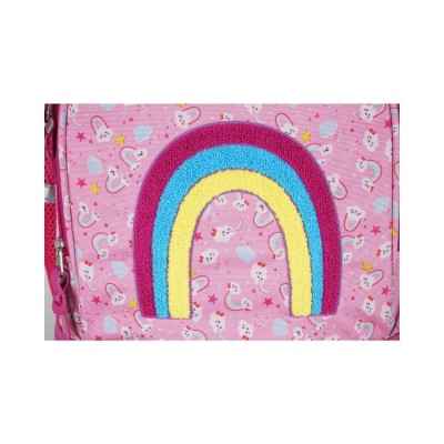 Mochila Elf Con Carro Escolar Infantil Arcoíris Rosa Mochila Elf Con Carro Escolar Infantil Arcoíris Rosa