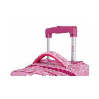 Mochila Elf Con Carro Escolar Infantil Arcoíris Rosa Mochila Elf Con Carro Escolar Infantil Arcoíris Rosa