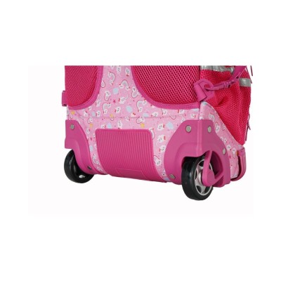 Mochila Elf Con Carro Escolar Infantil Arcoíris Rosa Mochila Elf Con Carro Escolar Infantil Arcoíris Rosa