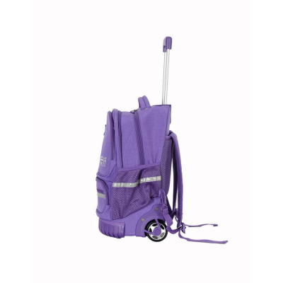 Mochila Elf Con Carro Escolar Infantil Violeta