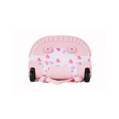 mochila Elf Con Carro Escolar Infantil Corazones Rosa