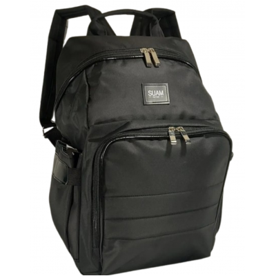 Mochila Maternal Suam Microfibra Impermeable Negro