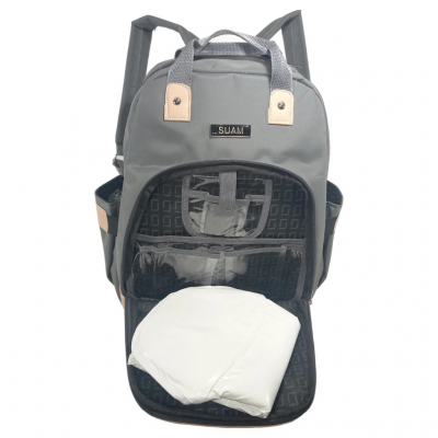 Mochila Maternal Suam Impermeable Gris