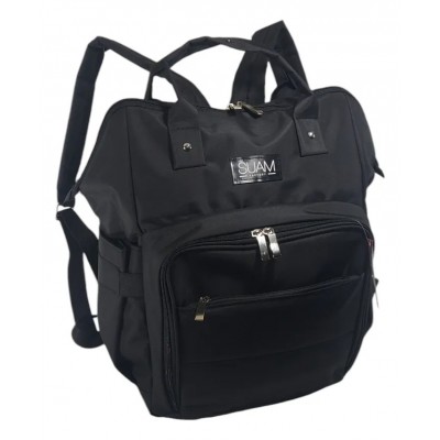 Mochila Maternal Microfibra Suam Negro