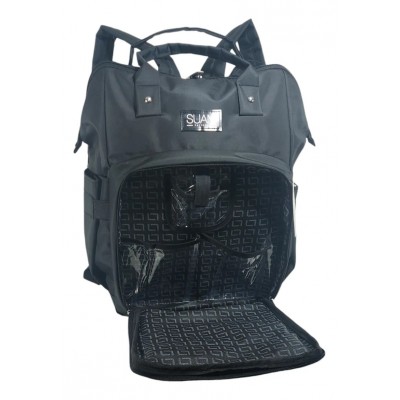Mochila Maternal Microfibra Suam Negro