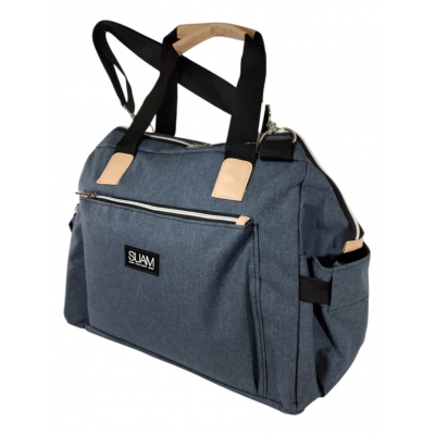 Bolso Maternal Melange Suam Azul
