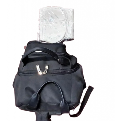 Mochila Maternal Suam - Cambiador Porta Mamadera Térmico Microfibra Negro