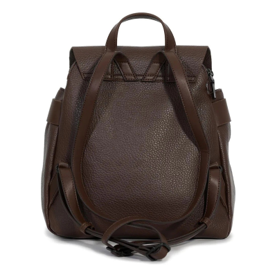 Mochila Con Tapa Squash Marrón 
