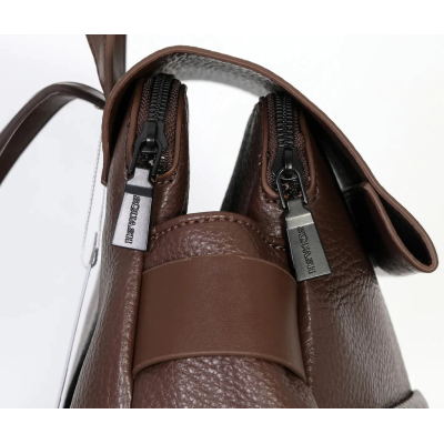 Mochila Con Tapa Squash Marrón 