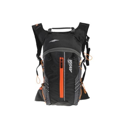 Mochila Deportiva Running Avia Negro Con Cierre Naranja Mochila Deportiva Running Avia Negro Con Cierre Naranja