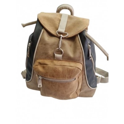 Mochila Kif Kif Combinada Negro Y Beige