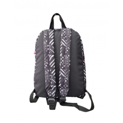 Mochila Kossok Escolar Urbana Negra Con Diseño