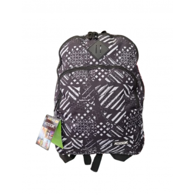 Mochila Kossok Escolar Urbana Negra Con Diseño