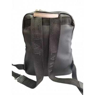 Mochila That Bag Smile Doble Bolsillo Frontal Beige