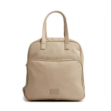 Mochila Cartera Dama Squash Pu Graneado Beige