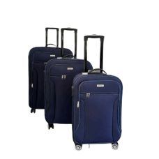 Valija Mtl Carry On Tela Azul 20"