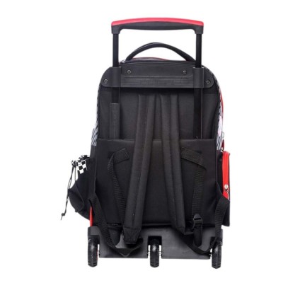 Mochila Owen Infantil - Con Carro Camuflado Dinosaurio Rojo