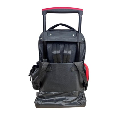 Mochila Owen Infantil - Con Carro Camuflado Dinosaurio Rojo