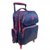 Mochila Owen - Escolar Con Carro Azul/rojo Lisa