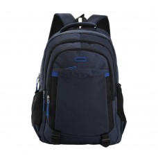 Mochila Urbana Owen - Bolsillos Laterales 4 Cierres 18" Azul