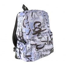 Mochila Owen Escolar - Con Bolsillos Frontales Y Laterales Grafiti Violeta