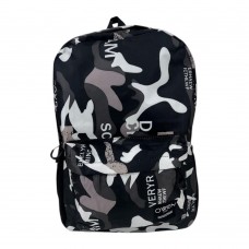 Mochila Owen - Escolar Urbana Bolsillos Frontales Y Laterales Estampa Camuflado Negro