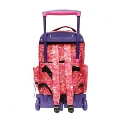 Mochila Owen Infantil - Perrito Con Carro Rosa