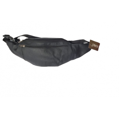 Riñonera De Cuero Hombre Urbana Negro