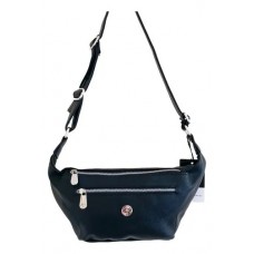 Riñonera Good Company Negro Satinado Doble Cierre 1850