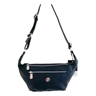 Riñonera Good Company Negro Satinado Doble Cierre 1850