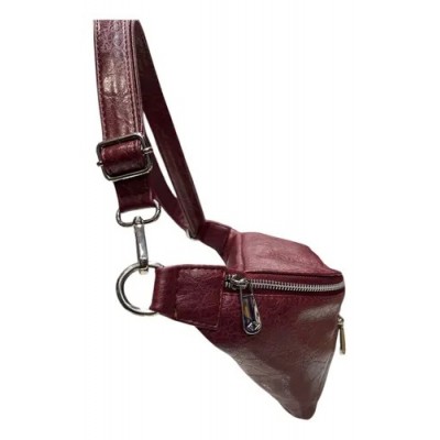 Riñonera Good Company Bordo Pu 2121 Doble Cierre