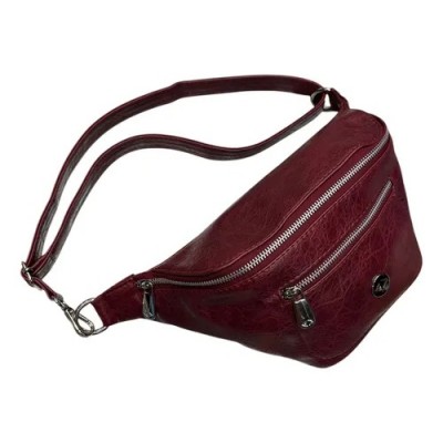 Riñonera Good Company Bordo Pu 2121 Doble Cierre