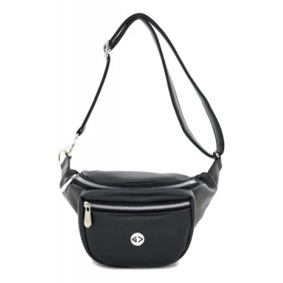Riñonera Good Company Negro Satinado Bolsillo Frente 2517