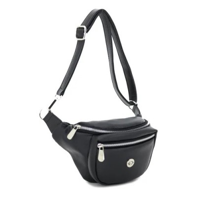 Riñonera Good Company Negro Satinado Bolsillo Frente 2517