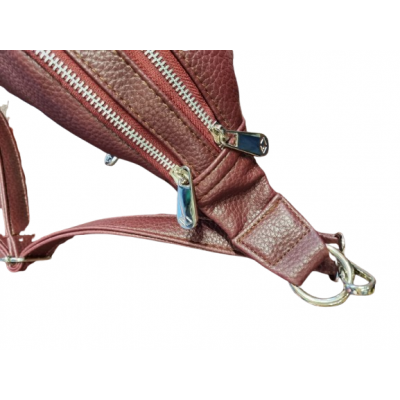 Riñonera Good Company Bordo Pu 1915 Doble Cierre