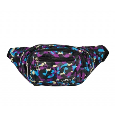 Riñonera Owen Urbana Unisex Camuflado Violeta