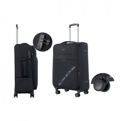 Valija Squash - Mediana Tela Ultraliviana Negro 2470