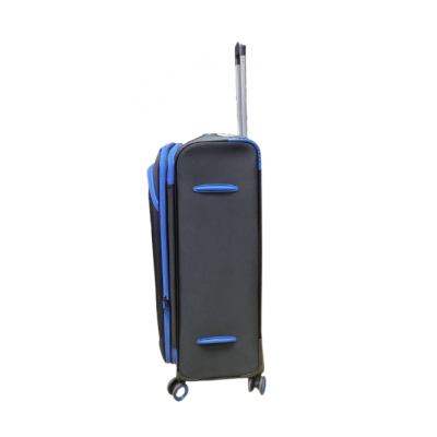 Valija Squash Grande Tela Ruedas 360 Ultraliviana Negro 28"