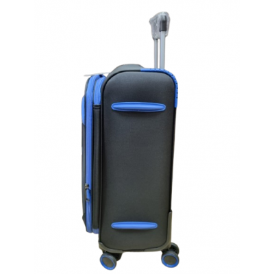 Valija Squash Cabina Tela Ruedas 360 Ultraliviana Negro 20"