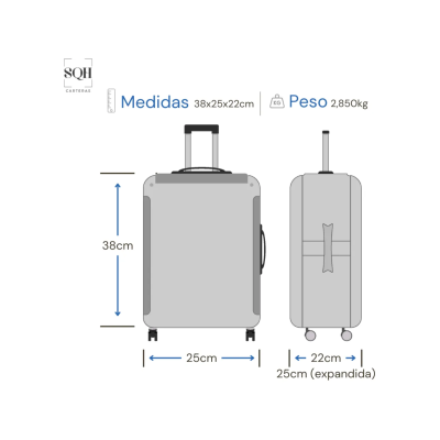 Valija Squash Carry On Polipropileno 20" Verde Lima