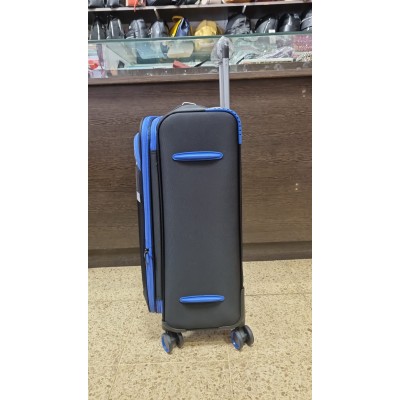 Valija Squash Mediana Tela Ruedas 360 Ultraliviana Negro 24"