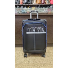 Valija Squash Mediana Tela Ruedas 360 Ultraliviana Negro 24"