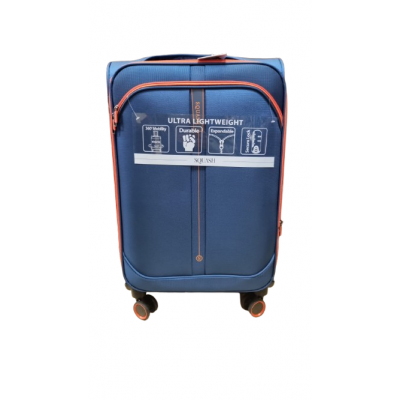 Valija Squash Mediana Tela Ruedas 360 Ultraliviana Azul 24"